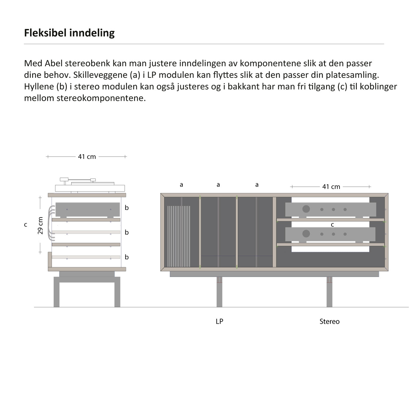 Abel - LP Konsoll - 300 cm
