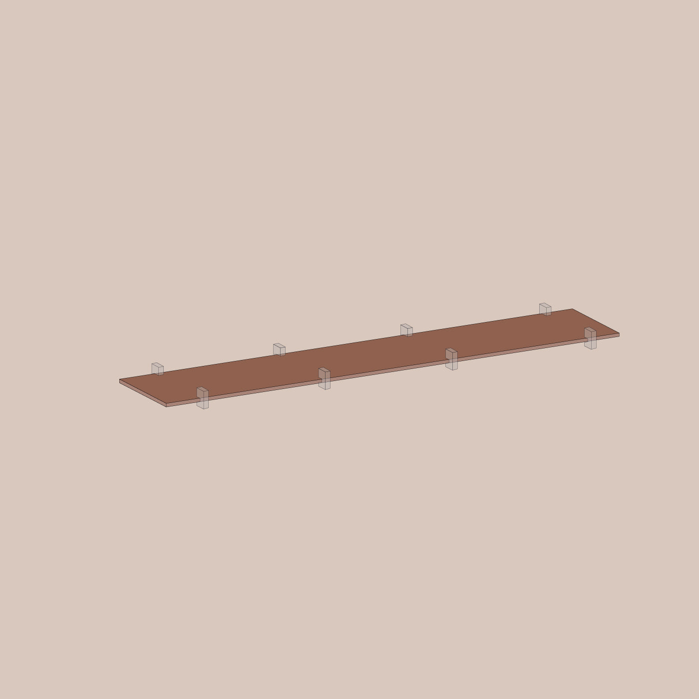 Abel system - Hylleplate Gulvmodell - 31 x 220 cm