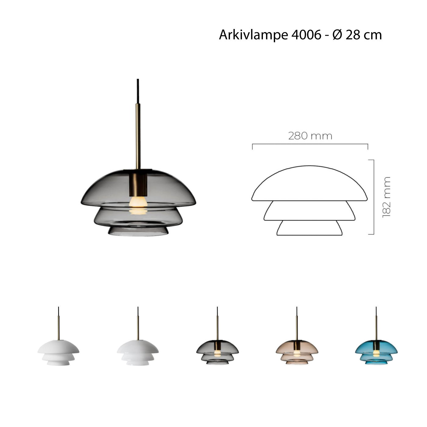 Arkivlampe 4006 - 28 cm