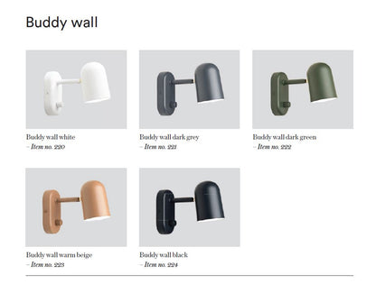 Buddy - Vegglampe - Sort