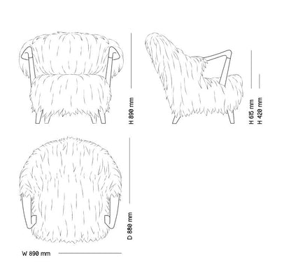Fluffy - Lenestol - Sort