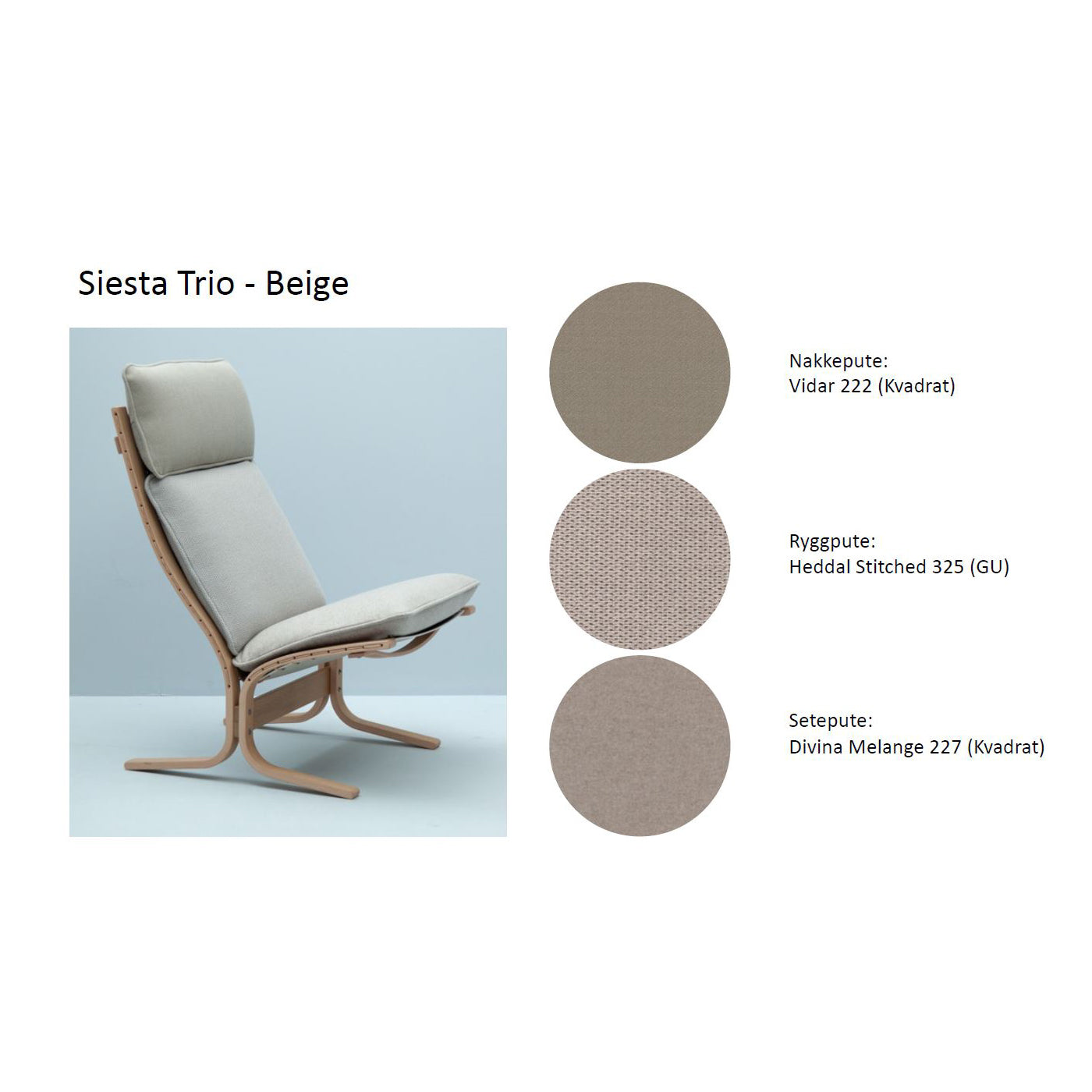 Siesta Trio - Tekstil - Beige
