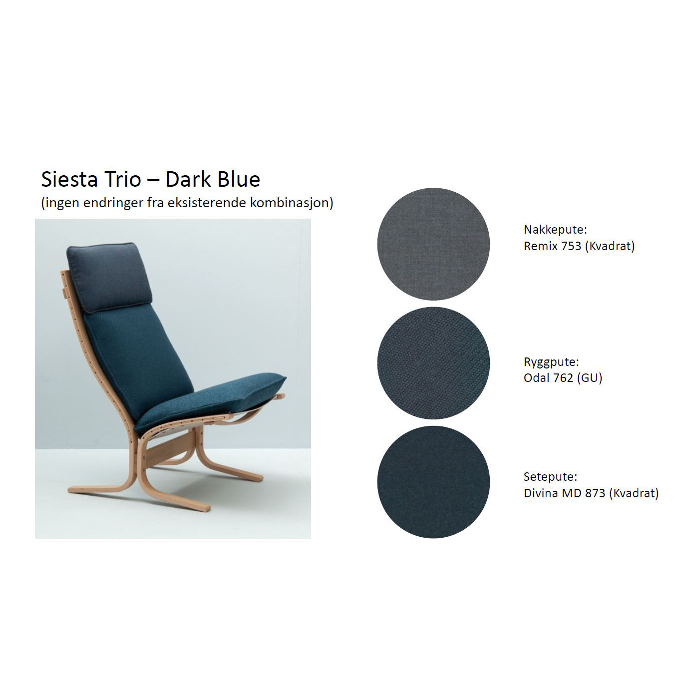 Siesta Trio Tekstil - Dark Blue
